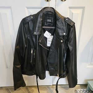 Zara Genuine Leather Jacket NEW